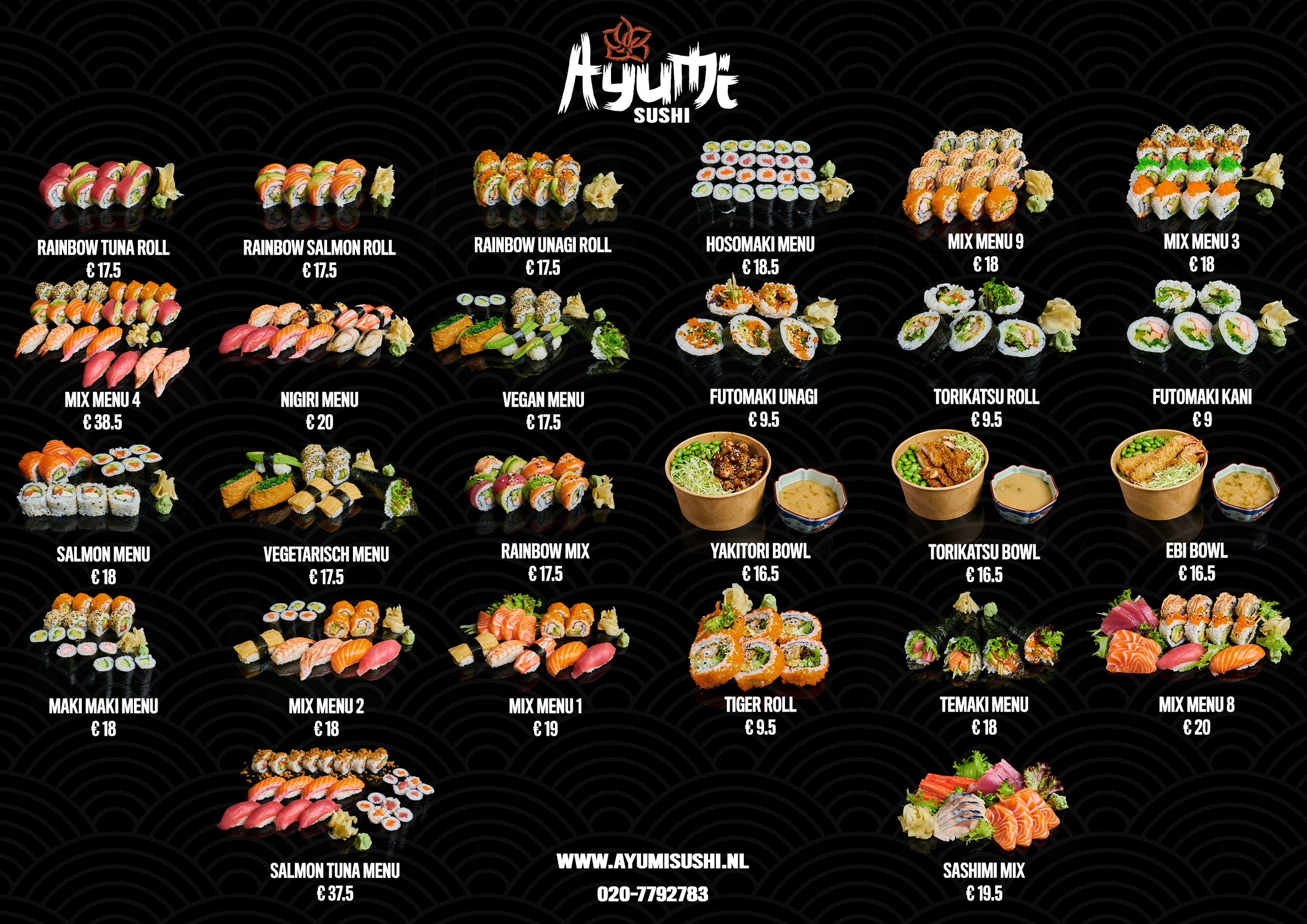 ayumi sushi menu